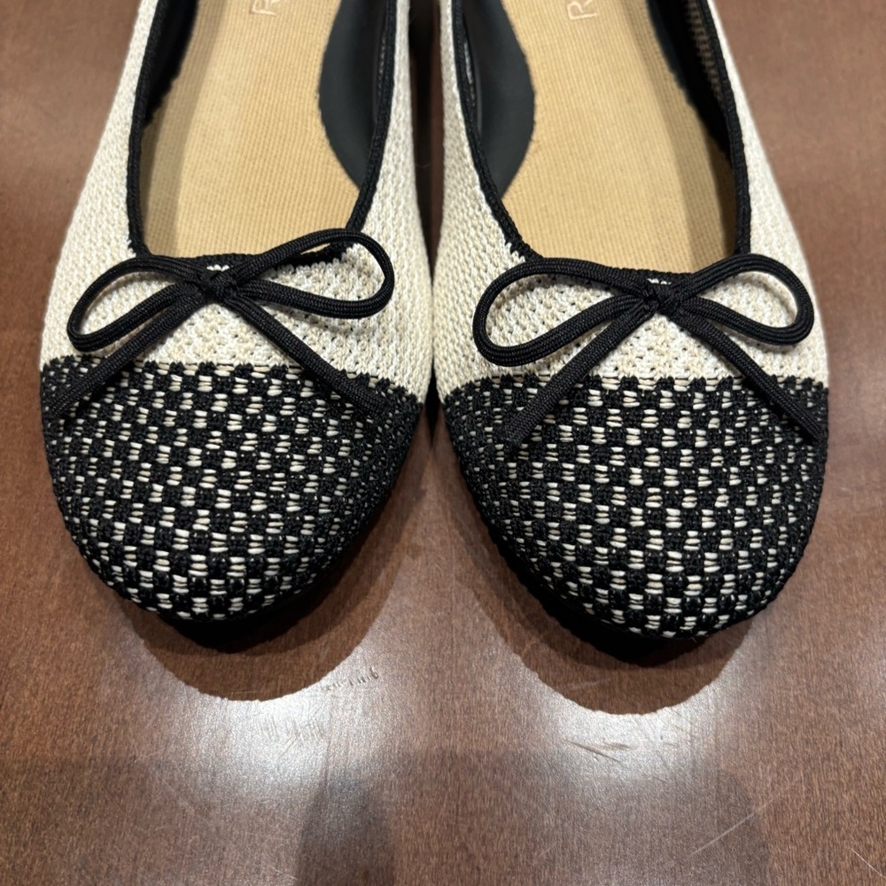 Rothy's Black & White Tweed Ballet Flats - Picture 12 of 15